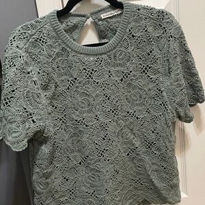 Elegant Lace Women Top in Green